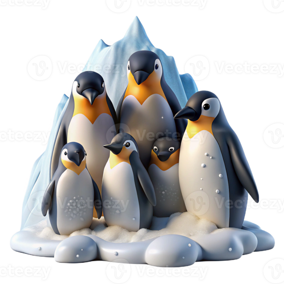 dramatic abstract A group of emperor penguins huddled together against a blizzard, stark white landscape, dramatic lighting, photorealistic style detailed png