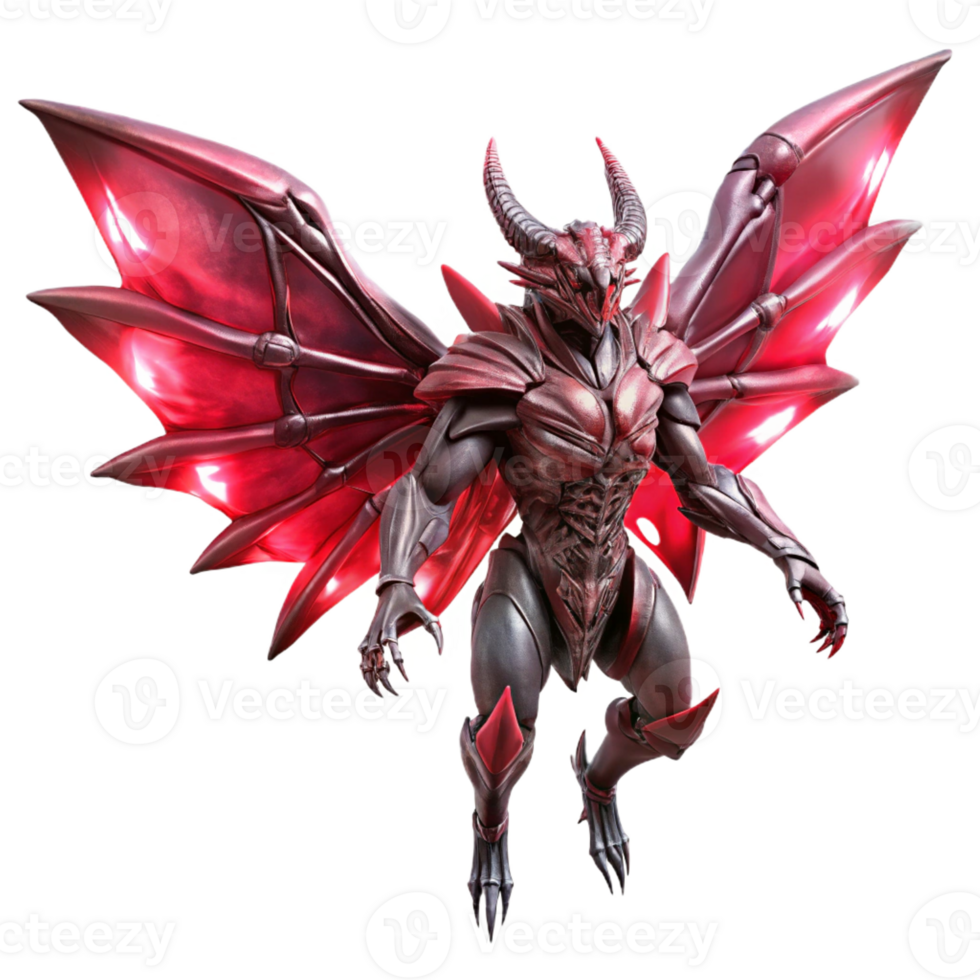 beautiful rustic A colossal, bio-engineered creature with crystalline wings, soaring through a crimson sky on a desolate alien planet. Dramatic lighting, fantasy art style 4K png
