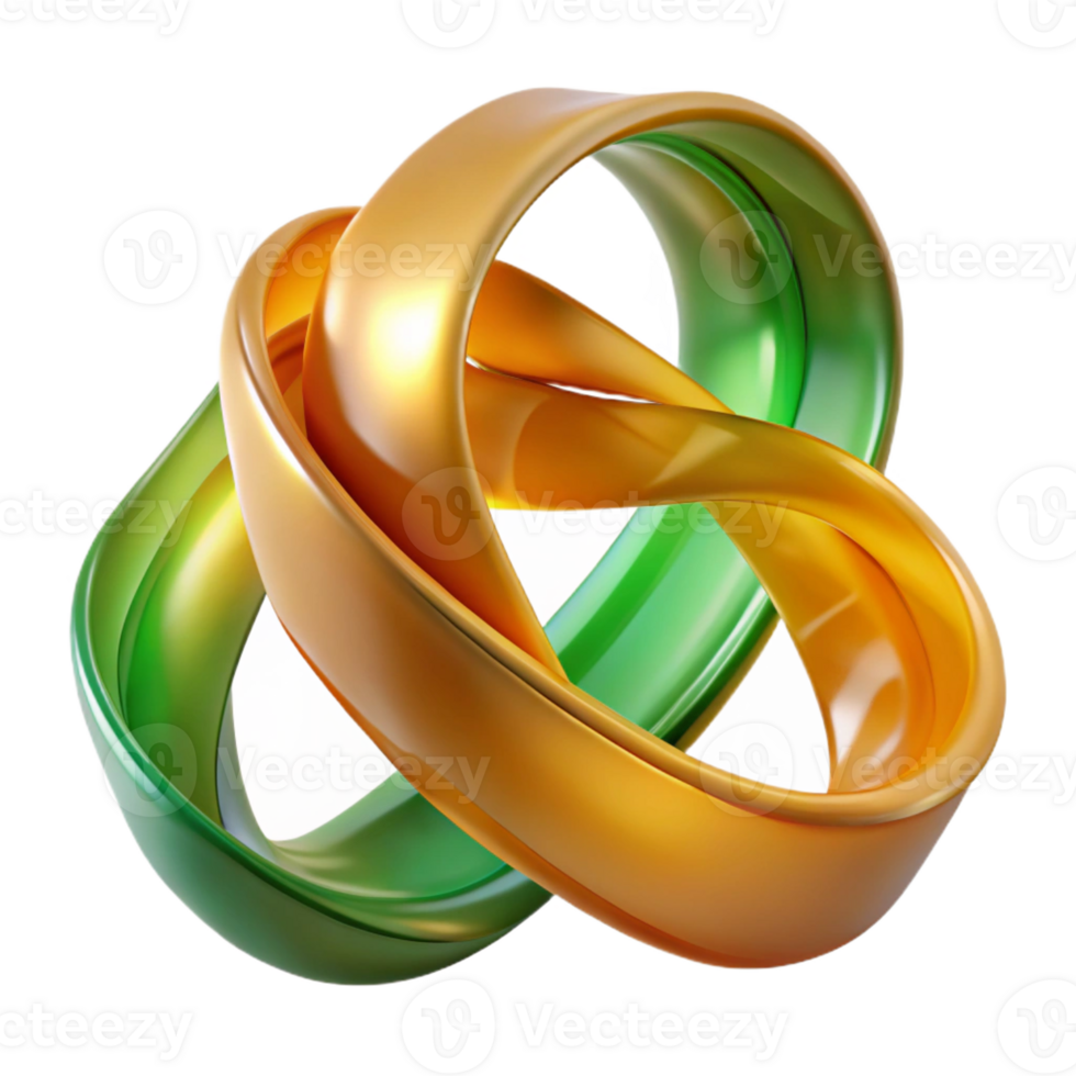 impressive abstract Intertwined ribbons of translucent amber and emerald, flowing like liquid light, under a warm, ambient glow high quality png