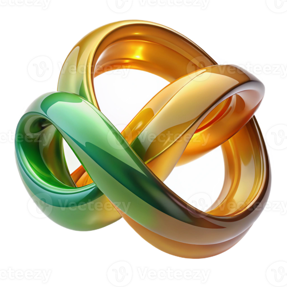 extraordinary contemporary Intertwined ribbons of translucent amber and emerald, flowing like liquid light, under a warm, ambient glow high quality png