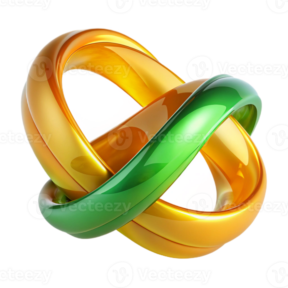 dramatic abstract Intertwined ribbons of translucent amber and emerald, flowing like liquid light, under a warm, ambient glow original png