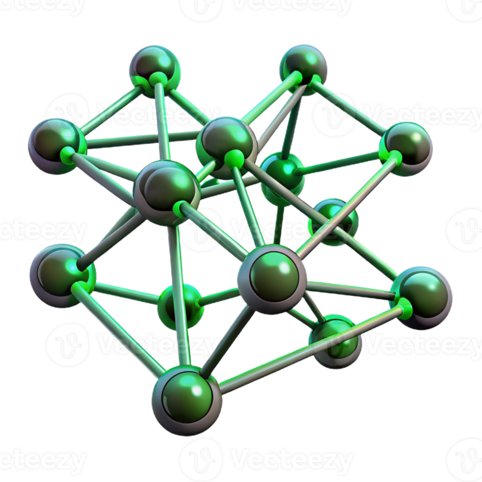 impressive rustic A network of interconnected nodes and filaments, glowing with a bioluminescent green, resembling a neural network, under a dark, moody lighting professional png