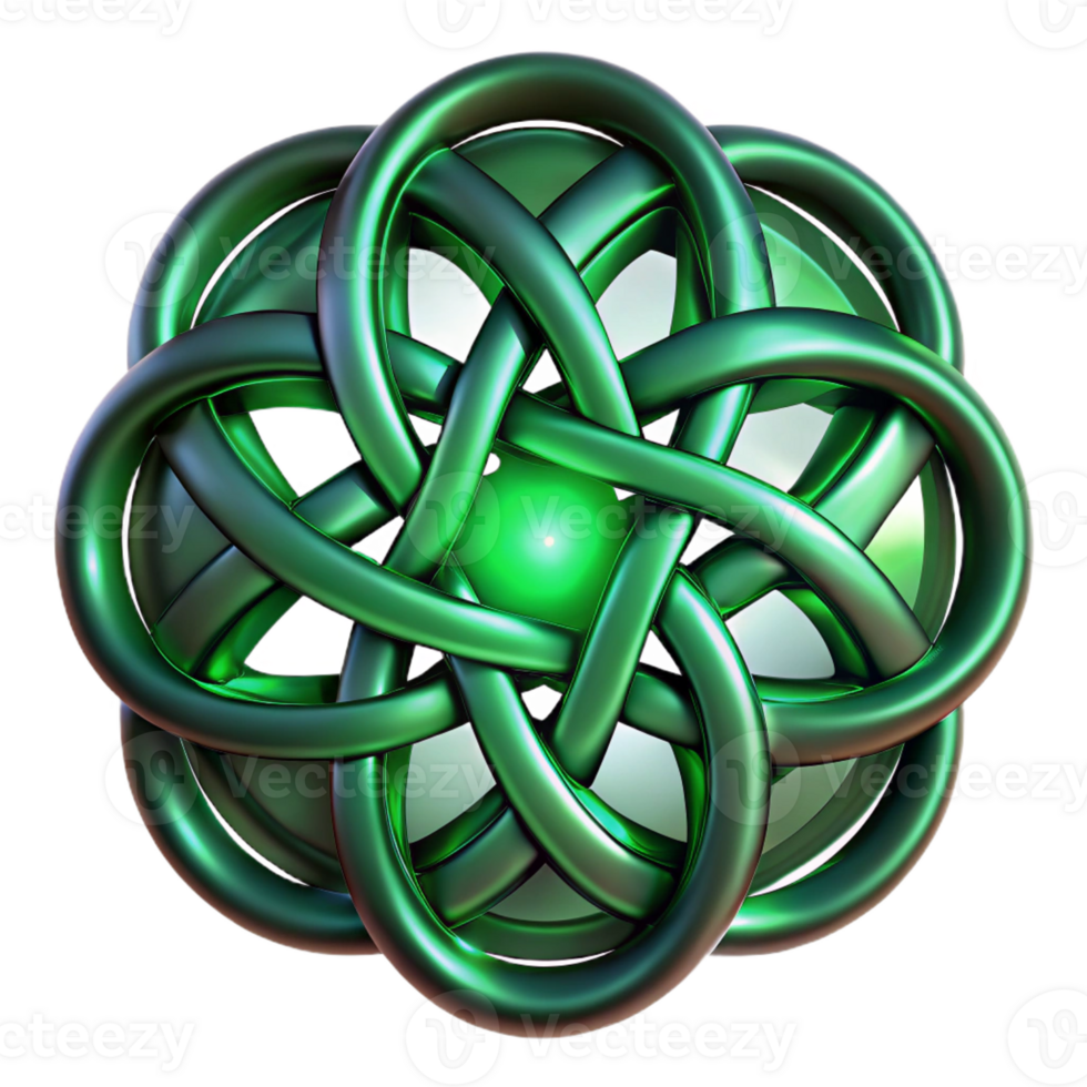 wonderful creative An intricate pattern of interwoven Celtic knots, glowing with an otherworldly green light, under a dramatic chiaroscuro lighting authentic png