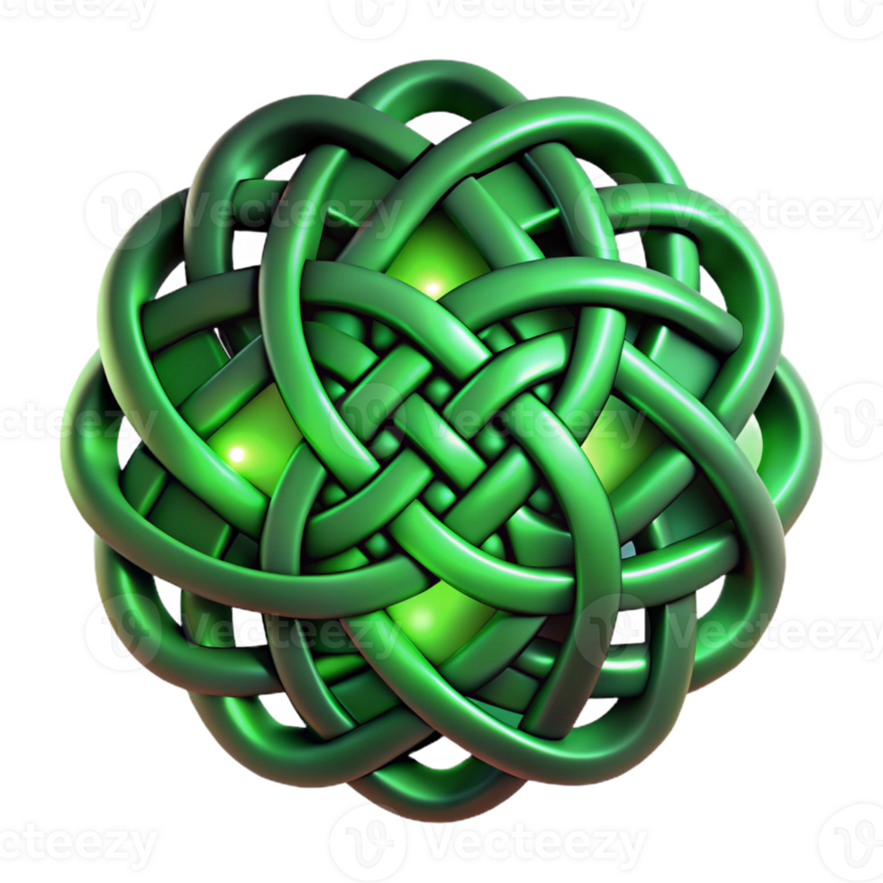 wonderful rustic An intricate pattern of interwoven Celtic knots, glowing with an otherworldly green light, under a dramatic chiaroscuro lighting authentic png