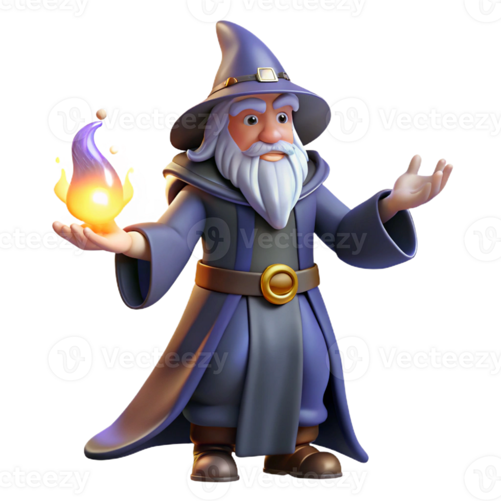 magnificent vintage A wise old wizard casting a spell in his tower, lit by magical runes. Gothic style authentic png