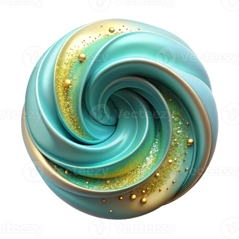 stunning artistic A swirling vortex of iridescent turquoise and gold particles, illuminated by a soft, ethereal glow, resembling a nebula exclusive png