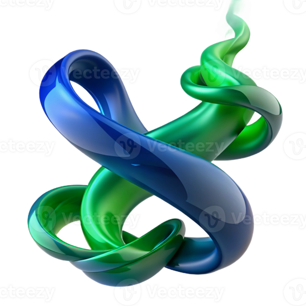 extraordinary rustic Intertwined ribbons of emerald green and sapphire blue smoke, illuminated by a hidden light source, smooth and flowing premium png
