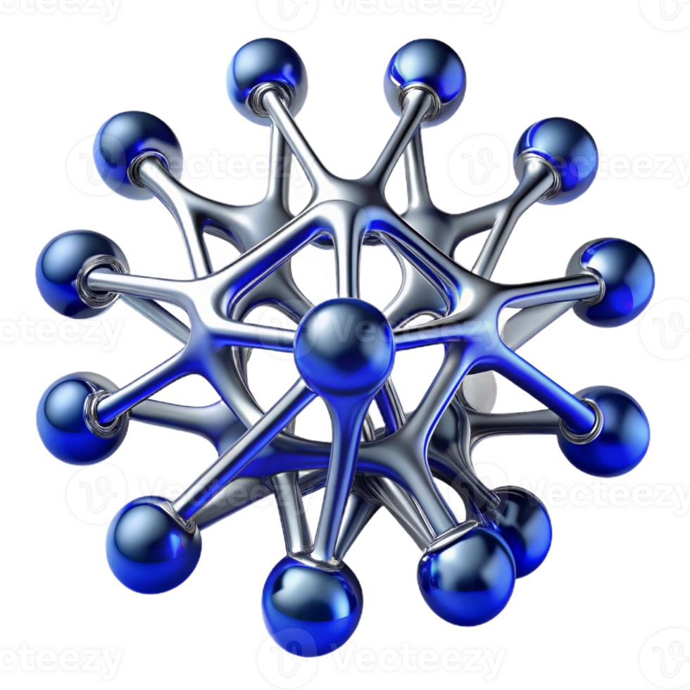 impressive contemporary A network of branching, fractal patterns in shades of deep blue and silver, illuminated by a cool, ethereal light, futuristic 4K png