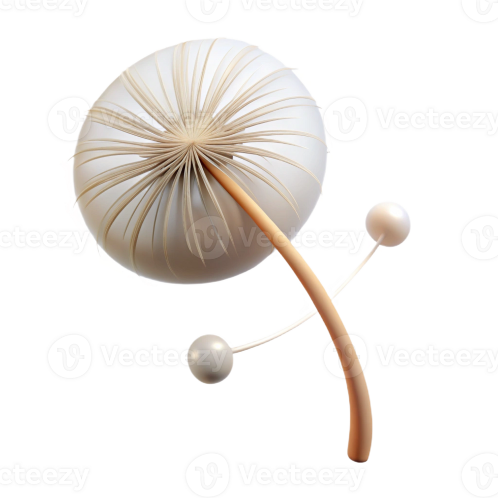 magnificent vintage A single dandelion seed floating in the wind, soft backlighting, ethereal style authentic png