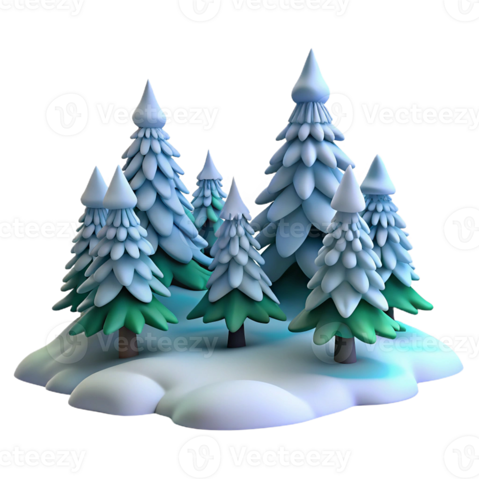 serene rustic A snow-covered pine forest, soft winter light, peaceful and serene, painted by Bob Ross high quality png