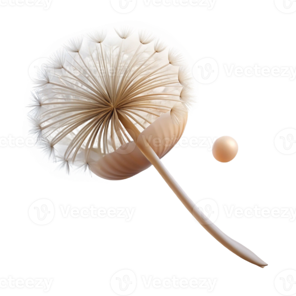 magnificent creative A single dandelion seed floating in the air, soft backlighting, macro photography 4K png