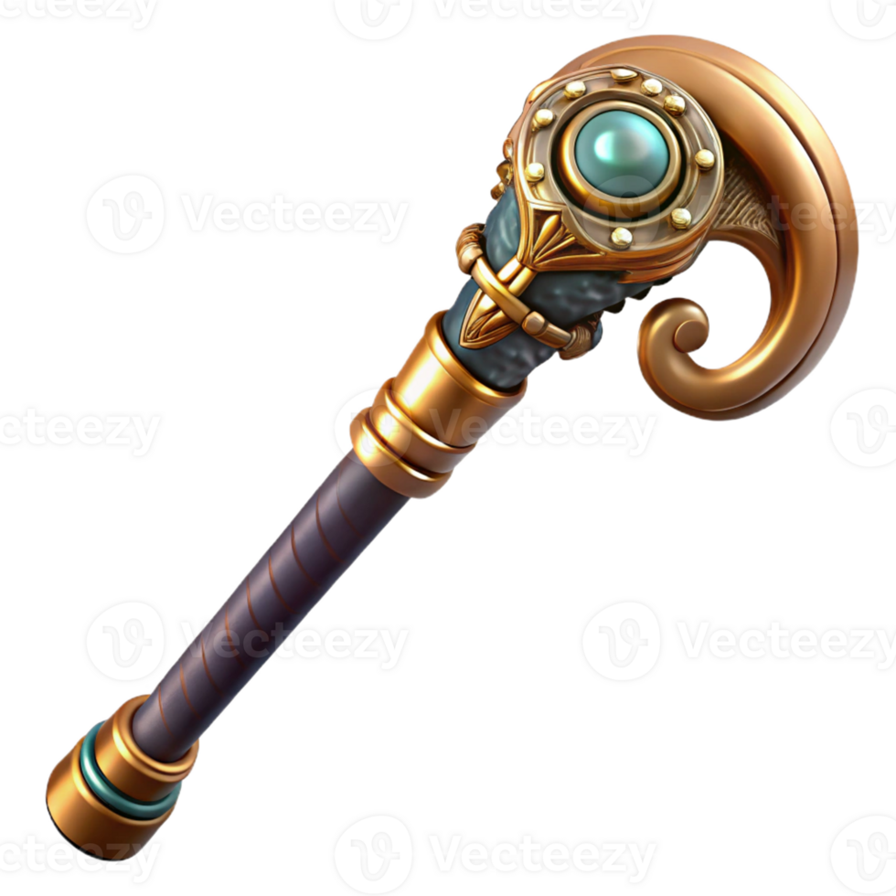 stunning minimalist A stylish steampunk cane with a hidden blade and intricate carvings, sharp, contrasting lighting high resolution png