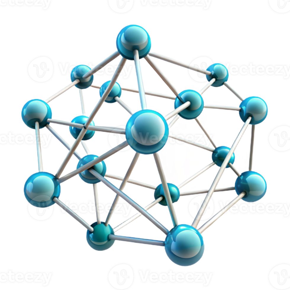 elegant modern A network of interconnected nodes and lines, glowing with data streams, complex and futuristic network visualization style original png