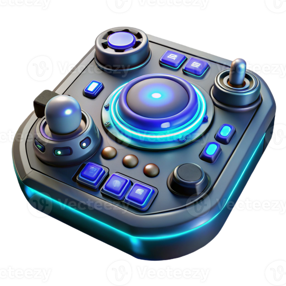 vibrant vintage A futuristic control panel with glowing buttons and intricate dials, complex and detailed, dim blue lighting genuine png