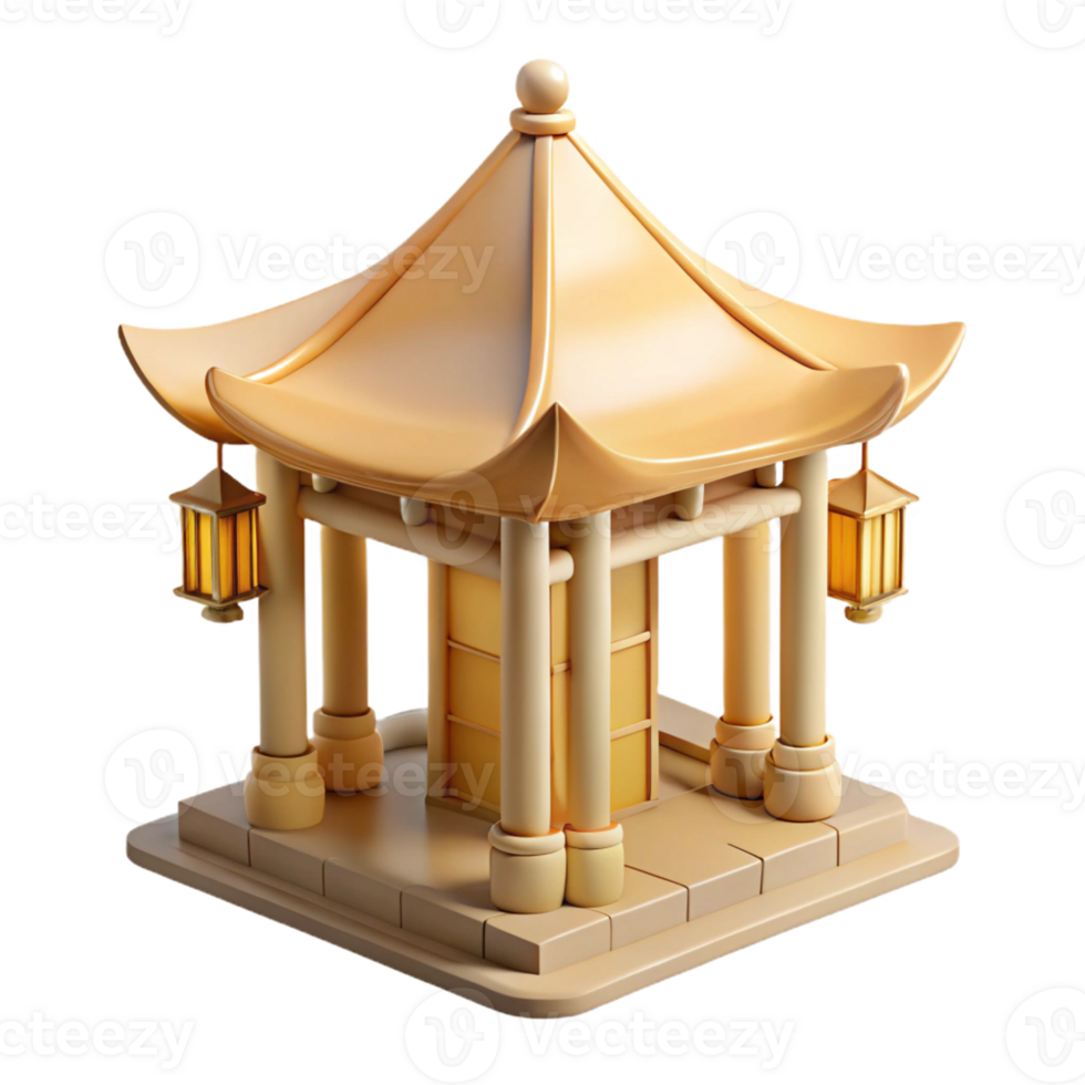 beautiful rustic Bamboo and paper pavilion, delicate structure, soft natural light, Japanese aesthetic genuine png
