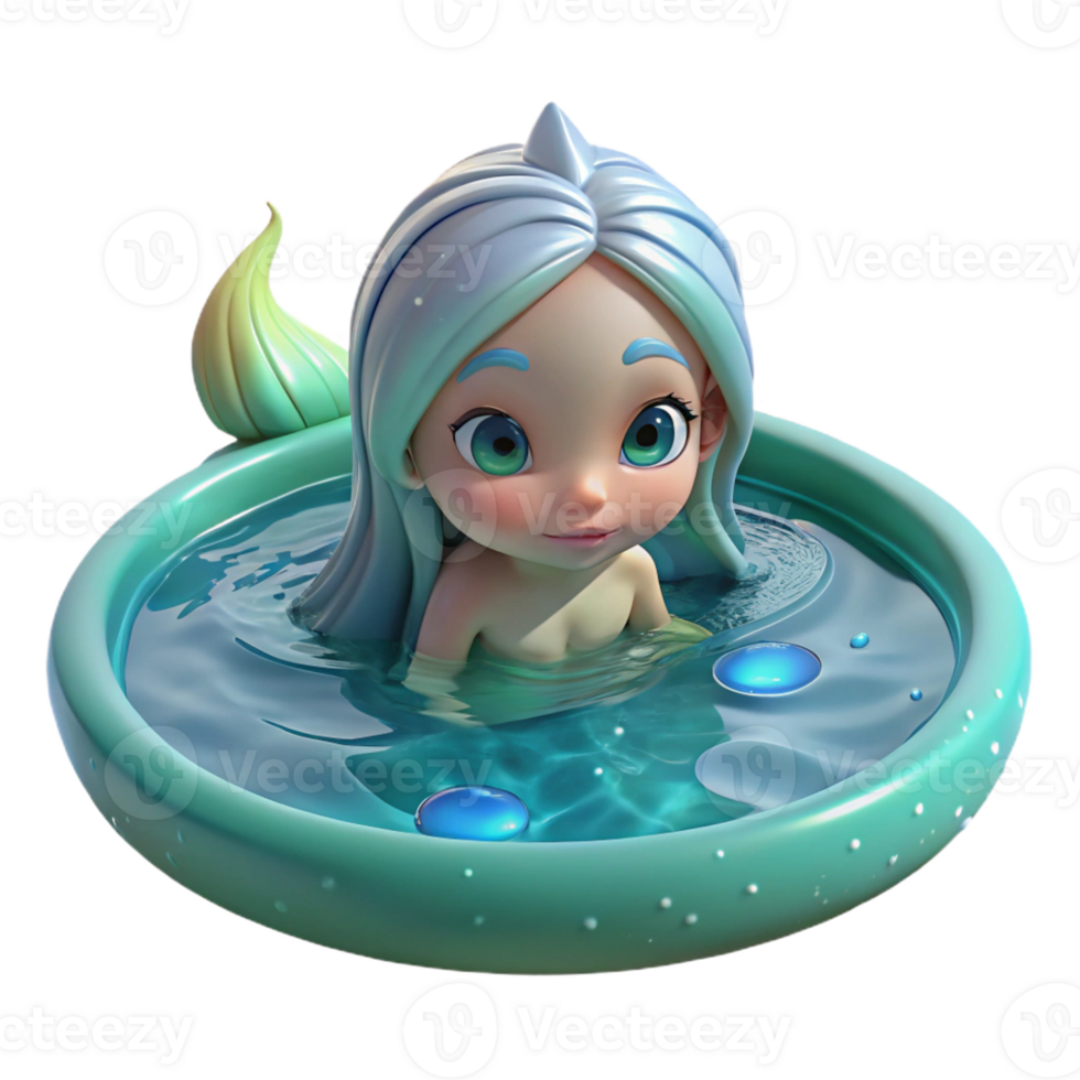 impressive minimalist A playful water nymph swimming in a crystal-clear pond, serene and tranquil lighting, digital art style original png