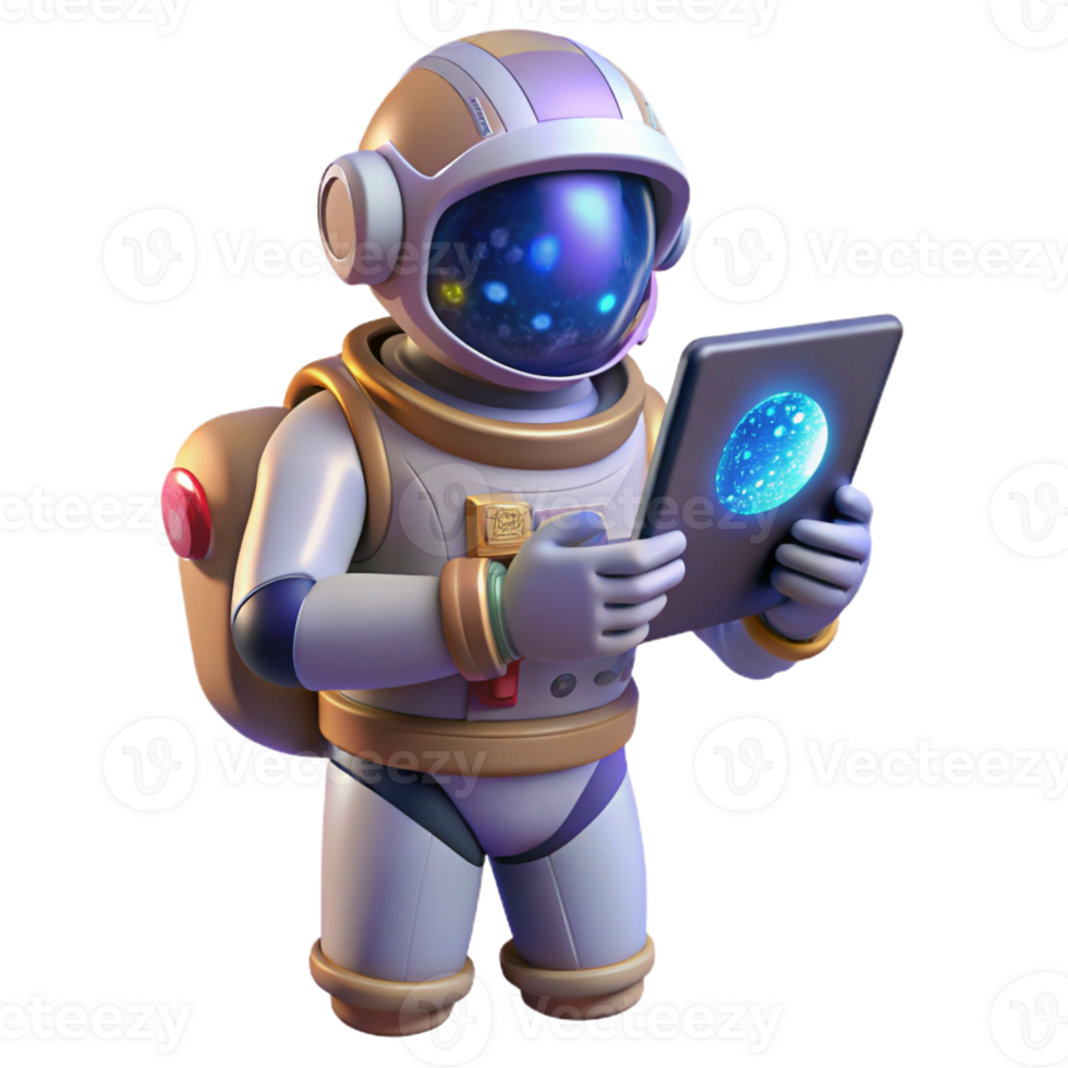 vibrant rustic A lone astronaut holding a transparent tablet displaying complex data, backlit by a nebula, space opera style authentic png