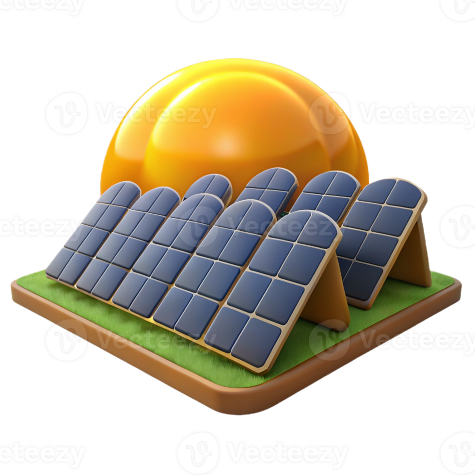 impressive minimalist A field of solar panels stretching to the horizon, golden hour lighting, realistic style 4K png