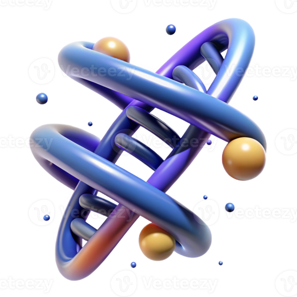dramatic modern A DNA strand spiraling through space, dynamic lighting, scientific visualization style high resolution png