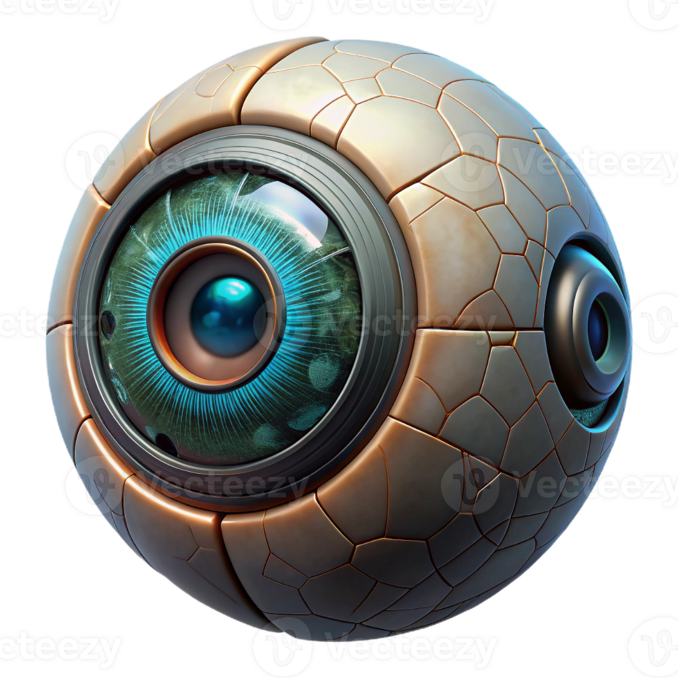 stunning rustic A close-up of a bionic eye, intricate and detailed, dramatic lighting, cyberpunk style original png
