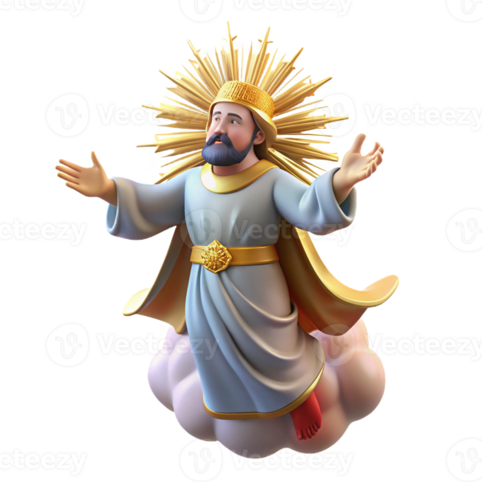 beautiful modern A celestial being descending from the heavens, radiating divine light, in a Renaissance-inspired style authentic png