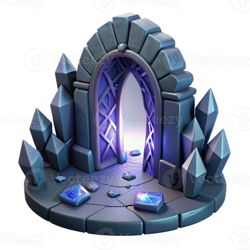 extraordinary rustic A hidden portal shimmering with otherworldly light, surrounded by ancient runes, in a mysterious, abstract style high resolution png