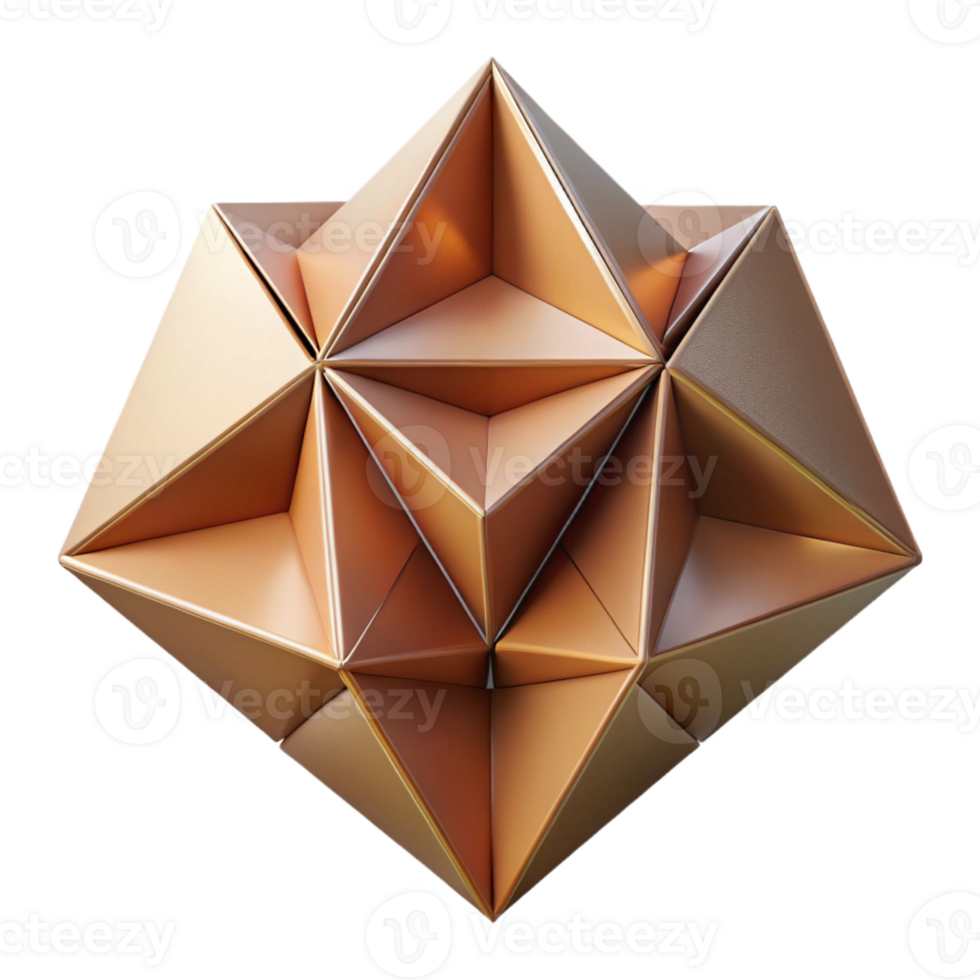 wonderful modern A kaleidoscope of overlapping triangles in muted earth tones, lit by a warm, directional light, minimalist style original png