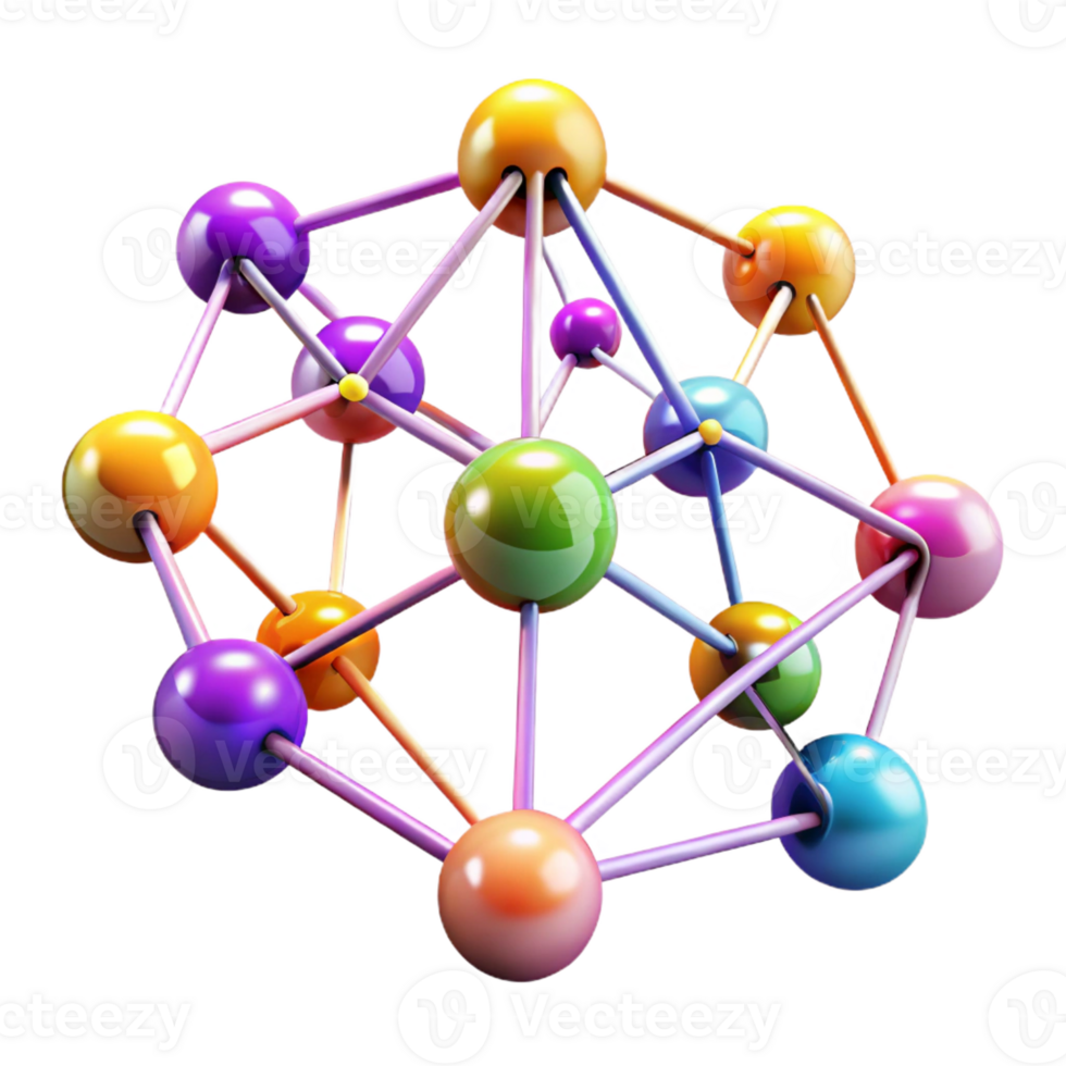vibrant artistic A network of interconnected nodes and lines, pulsating with energy, bright, multicolored lighting, abstract style professional png