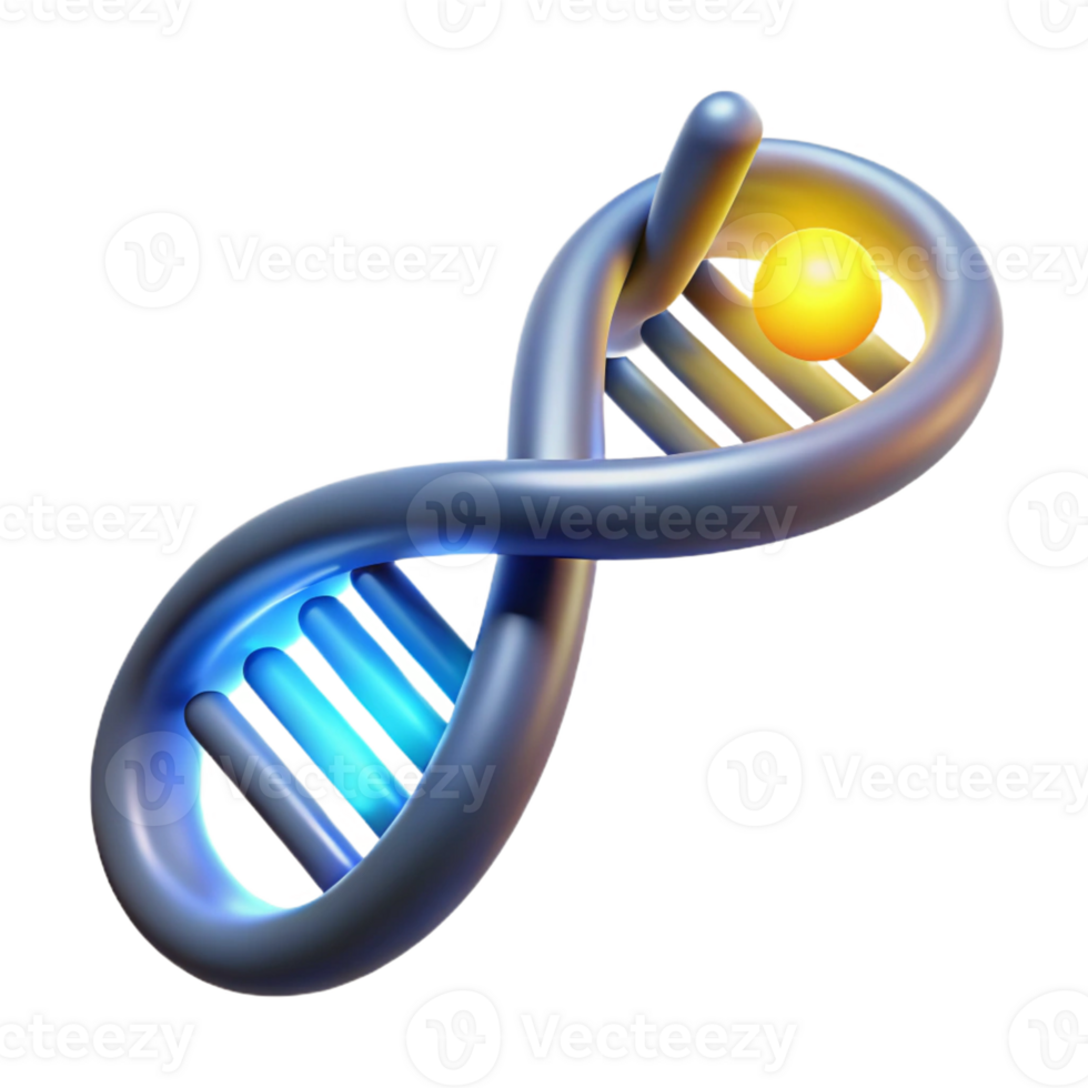 dramatic artistic A DNA strand, glowing with an internal light, dark background, microscopic detail authentic png