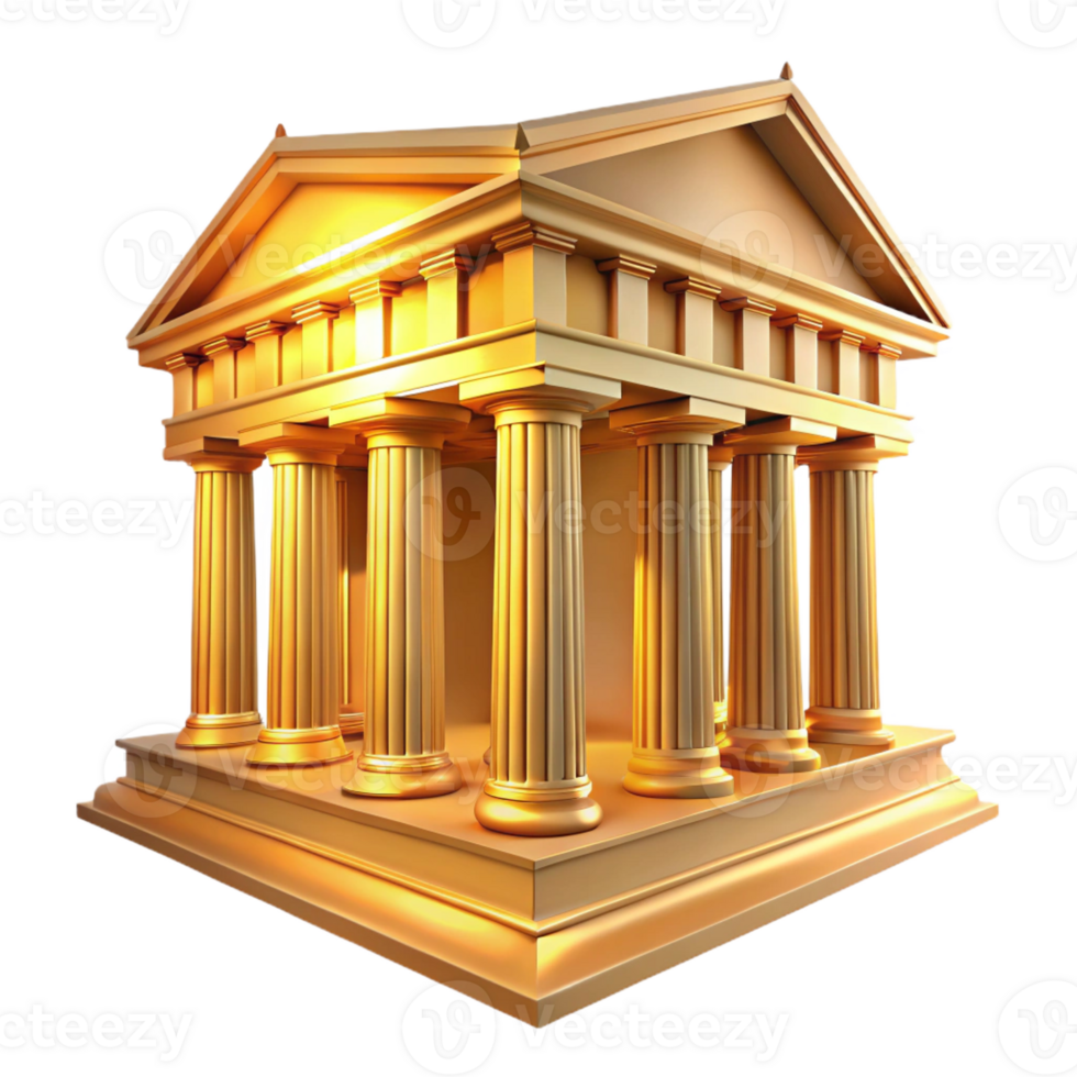 serene modern An ancient Greek temple bathed in golden sunlight, intricate marble carvings, classical style, wide angle shot genuine png