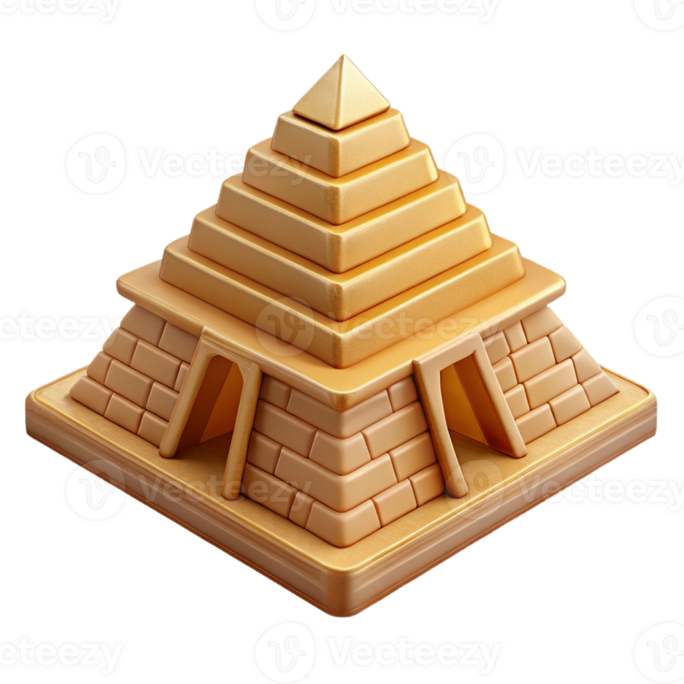 vibrant abstract An ancient Egyptian pyramid with hieroglyphics carved into its surface, desert landscape, historical illustration style exclusive png