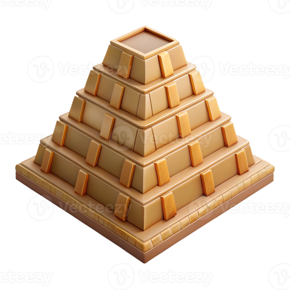 extraordinary vintage An ancient Egyptian pyramid with hieroglyphics carved into its surface, desert landscape, historical illustration style original png