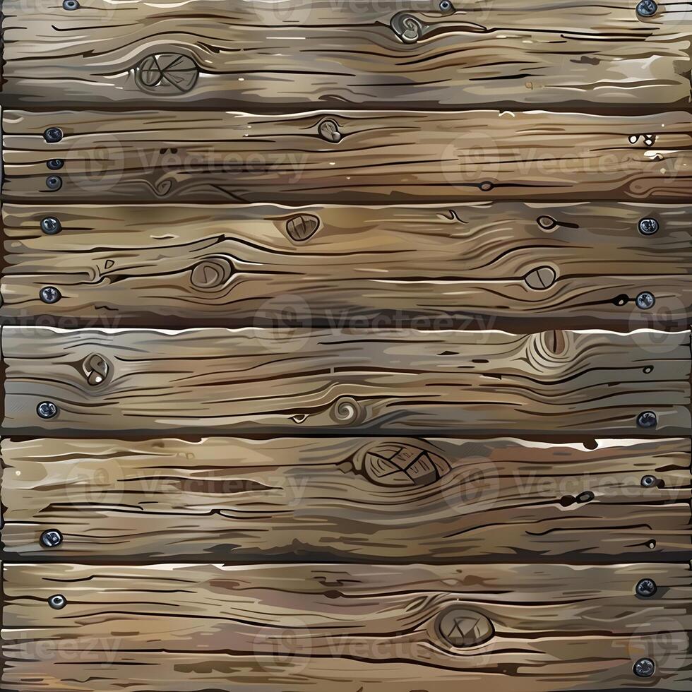 Rustic Wooden Planks Background with Natural Grain Texture photo