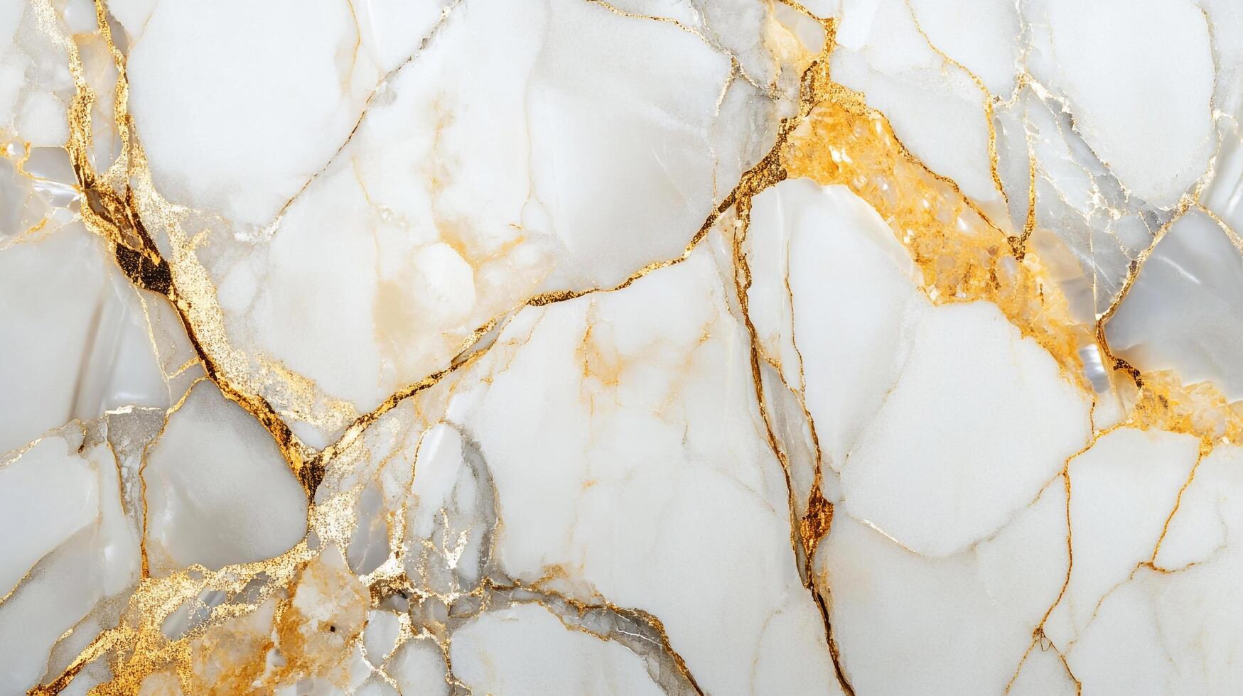 Elegant marble surface with striking golden veining creating an opulent, sophisticated texture and pattern for luxurious designs. photo