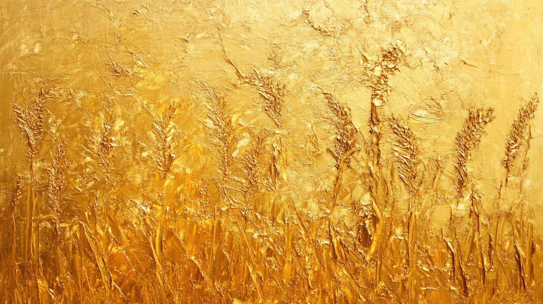 Abstract field art with golden texture features a field, evoking the tranquility and warmth of nature in a single, shining artwork. photo