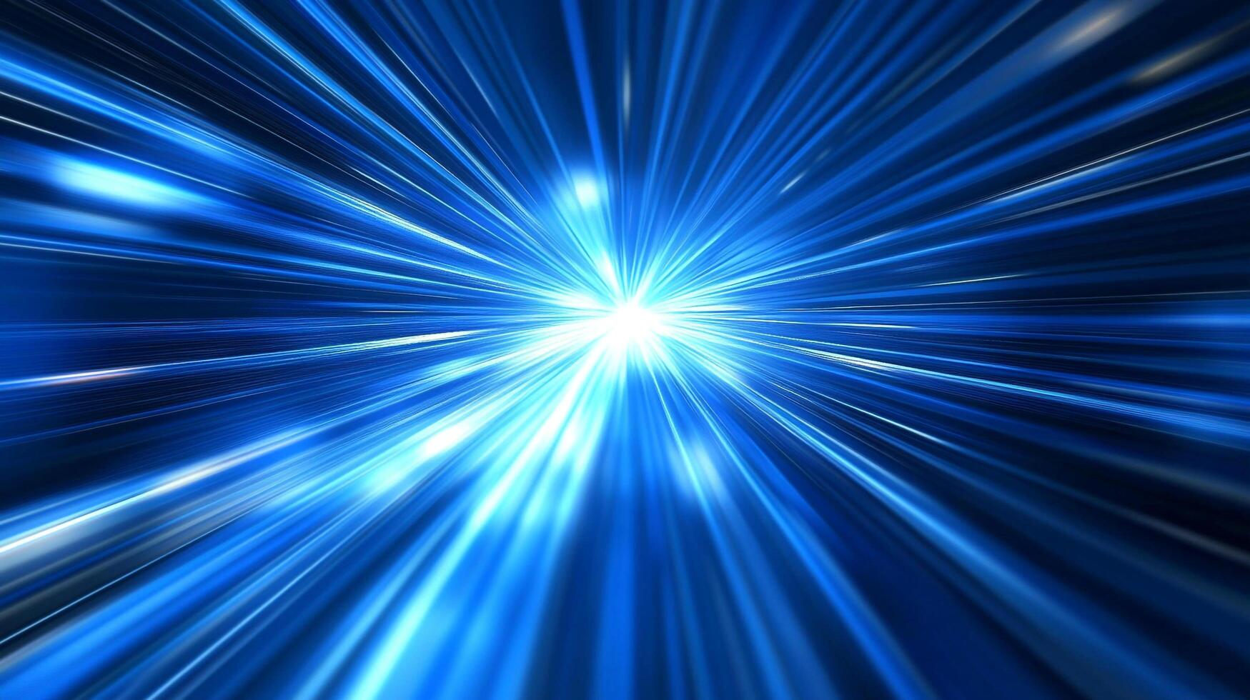 A burst of blue light streaks across the view, conveying speed and technology with its dynamic and futuristic design. Bold lines and center focus. photo