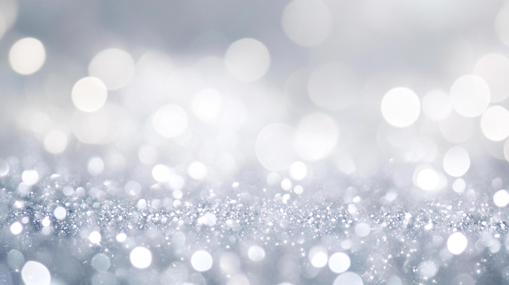 Elegant shimmering background of bokeh lights and silver glitter texture, ideal for festive designs or sophisticated presentations. photo