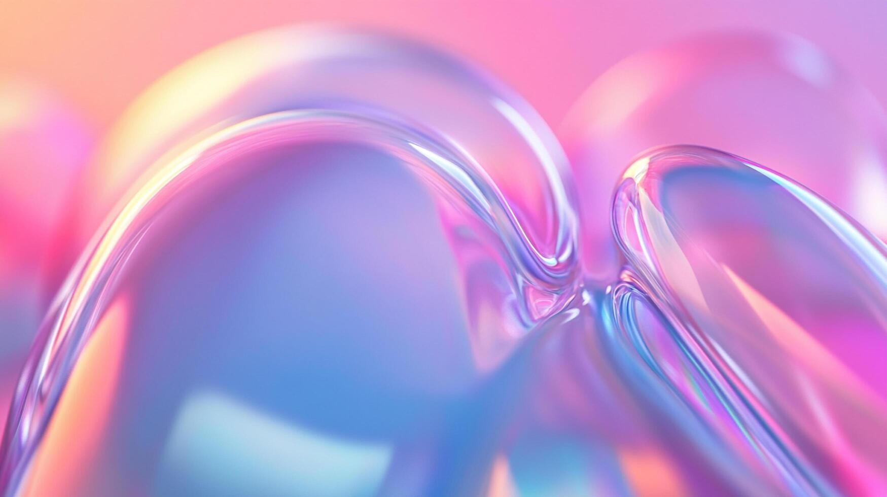 Translucent iridescent shapes with a gradient of soft pastel colors that evoke a sense of fluidity and ethereal beauty. 130 chars photo