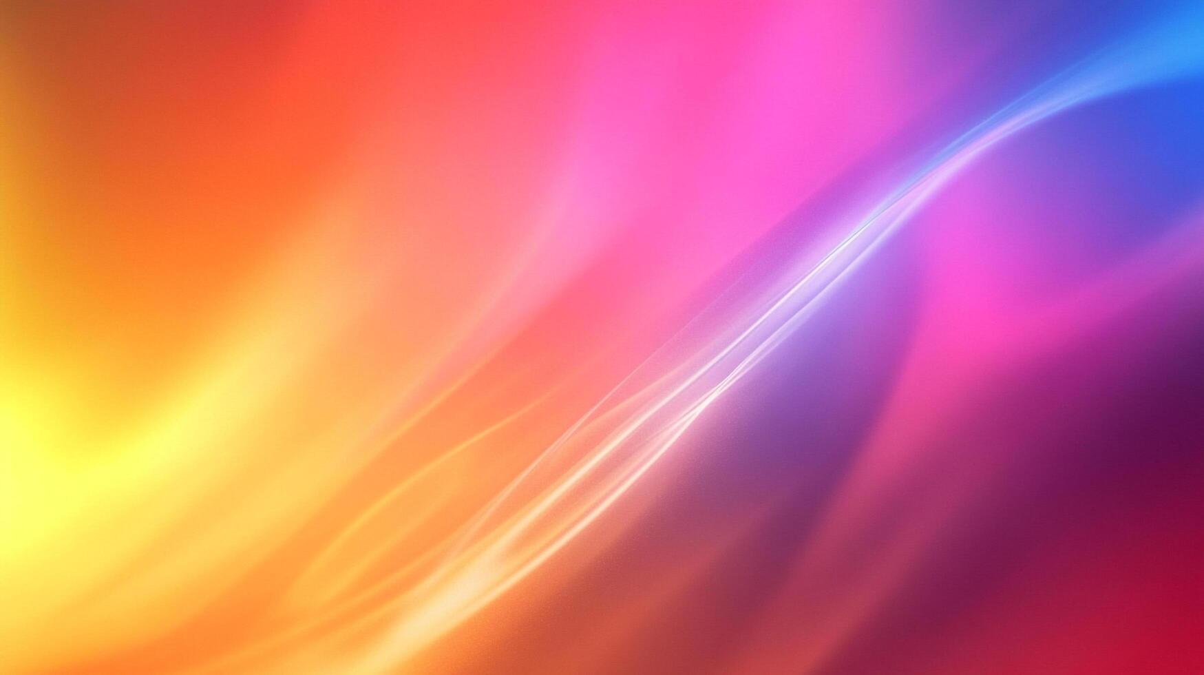 Abstract gradient background featuring a vibrant blend of orange, yellow, pink, purple, and blue, creating a colorful, flowing aesthetic. photo