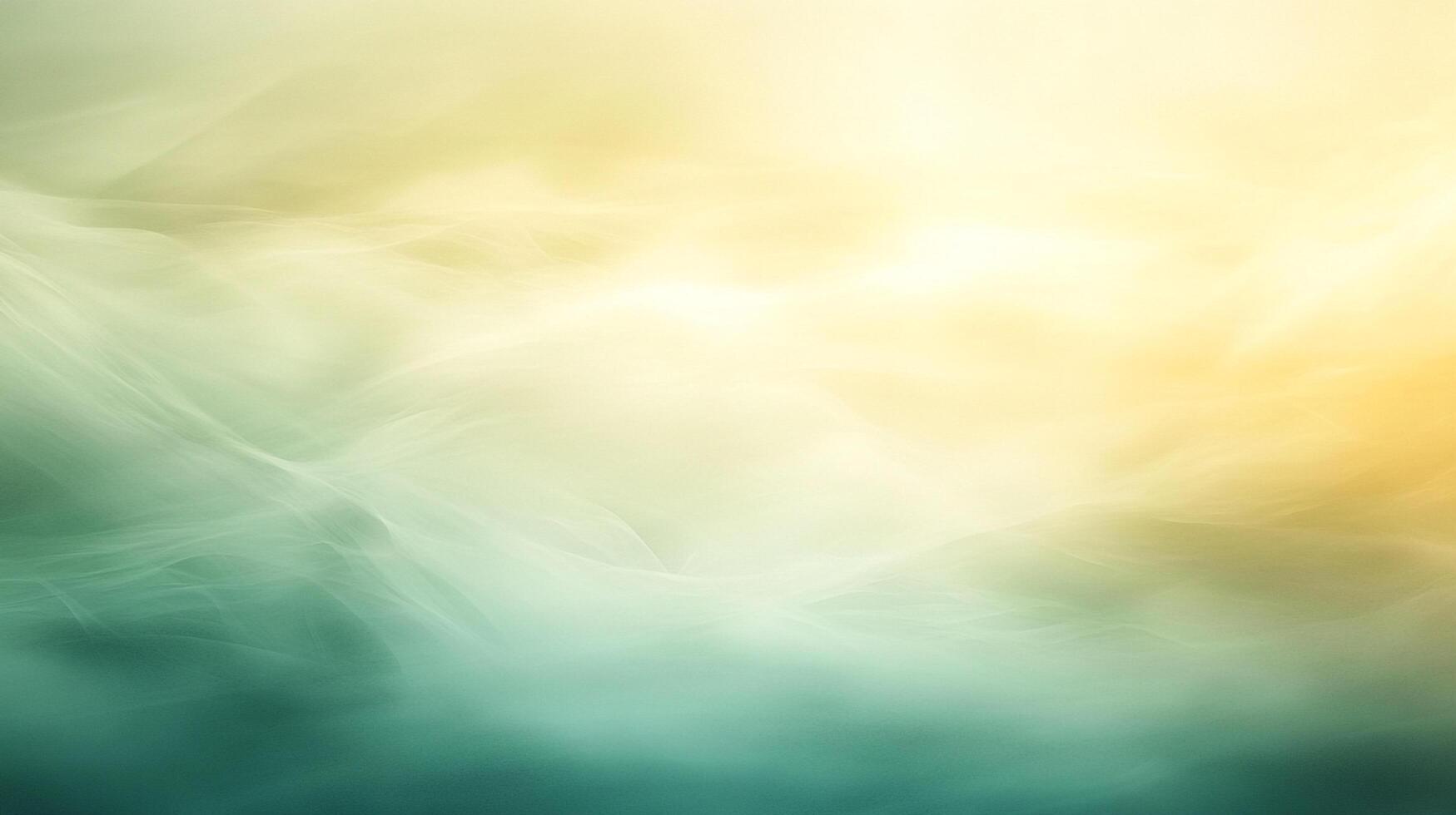 Abstract gradient blending cool blue-greens into warm yellows and light creams, suggesting an ethereal horizon or landscape. photo