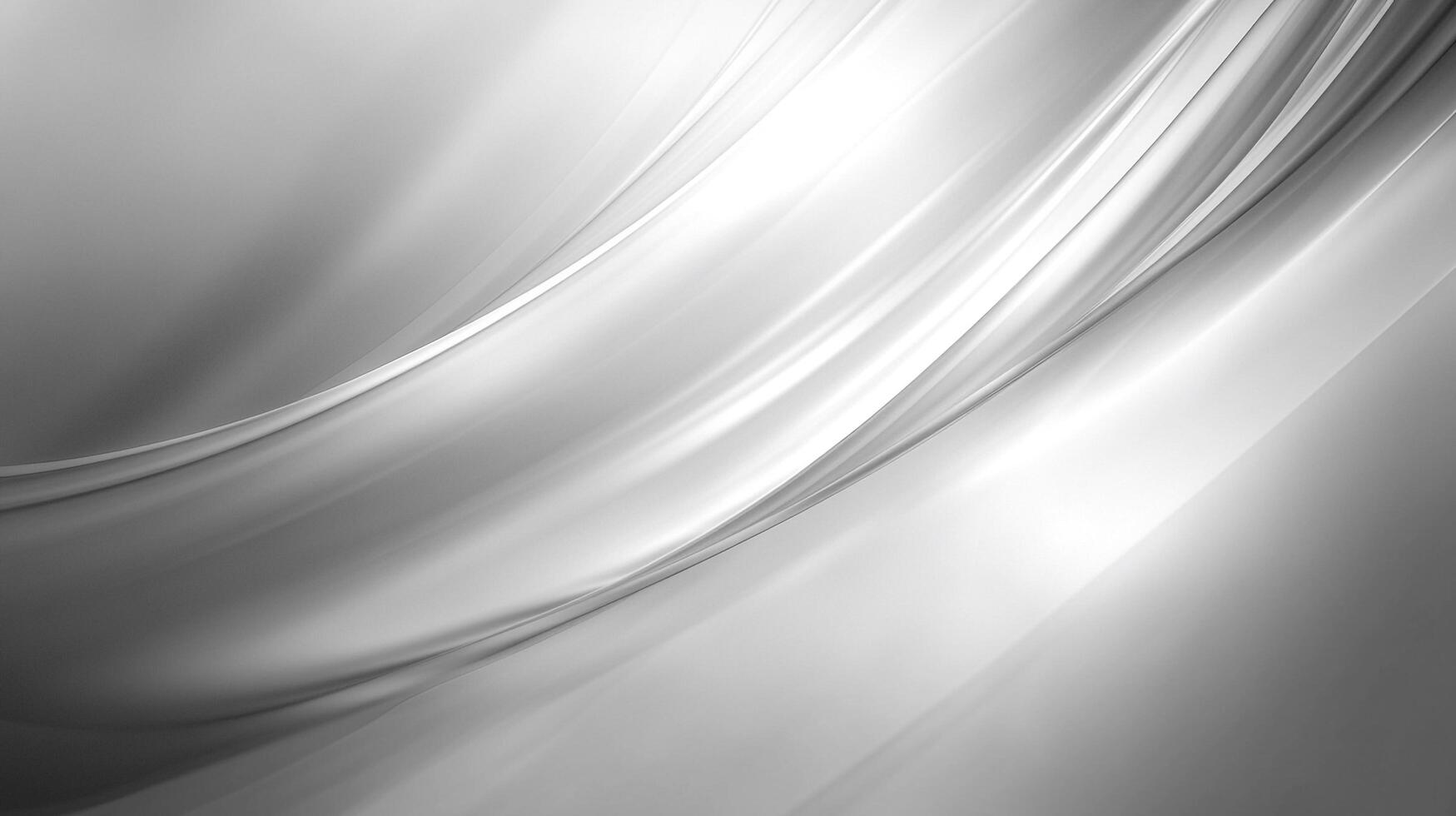 Elegant waves flow across a gradient of grays and white, radiating an ethereal, fluid and sleek impression. The image is captivating. photo