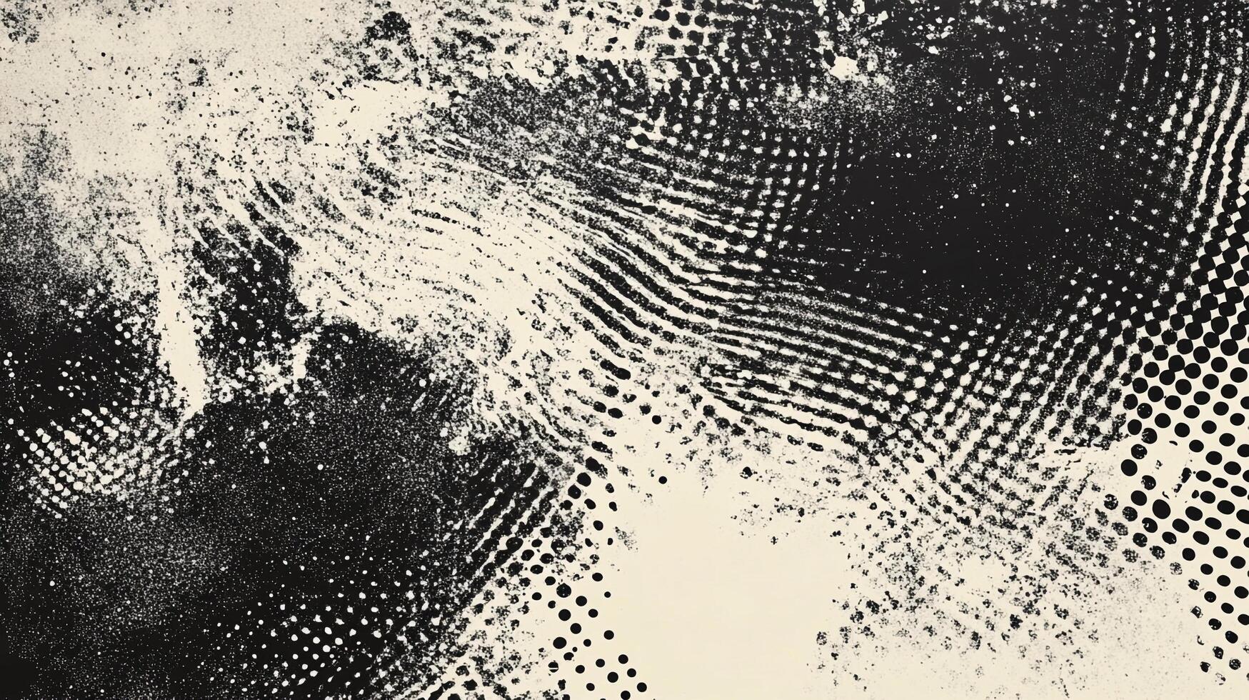 Abstract black and beige background with textured patterns featuring dots, specks and stains creating an organic, yet digitized effect. photo