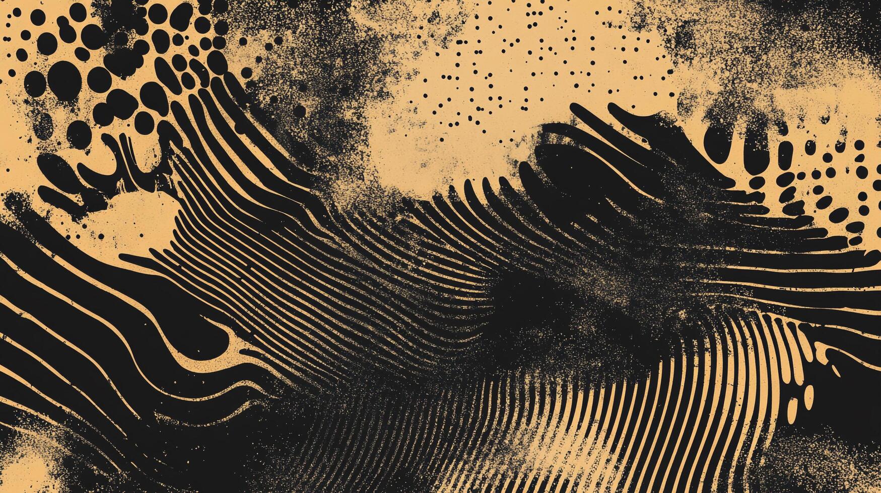 Abstract textured background featuring black lines and dots over a tan backdrop, evoking a sense of nature and organic forms. photo