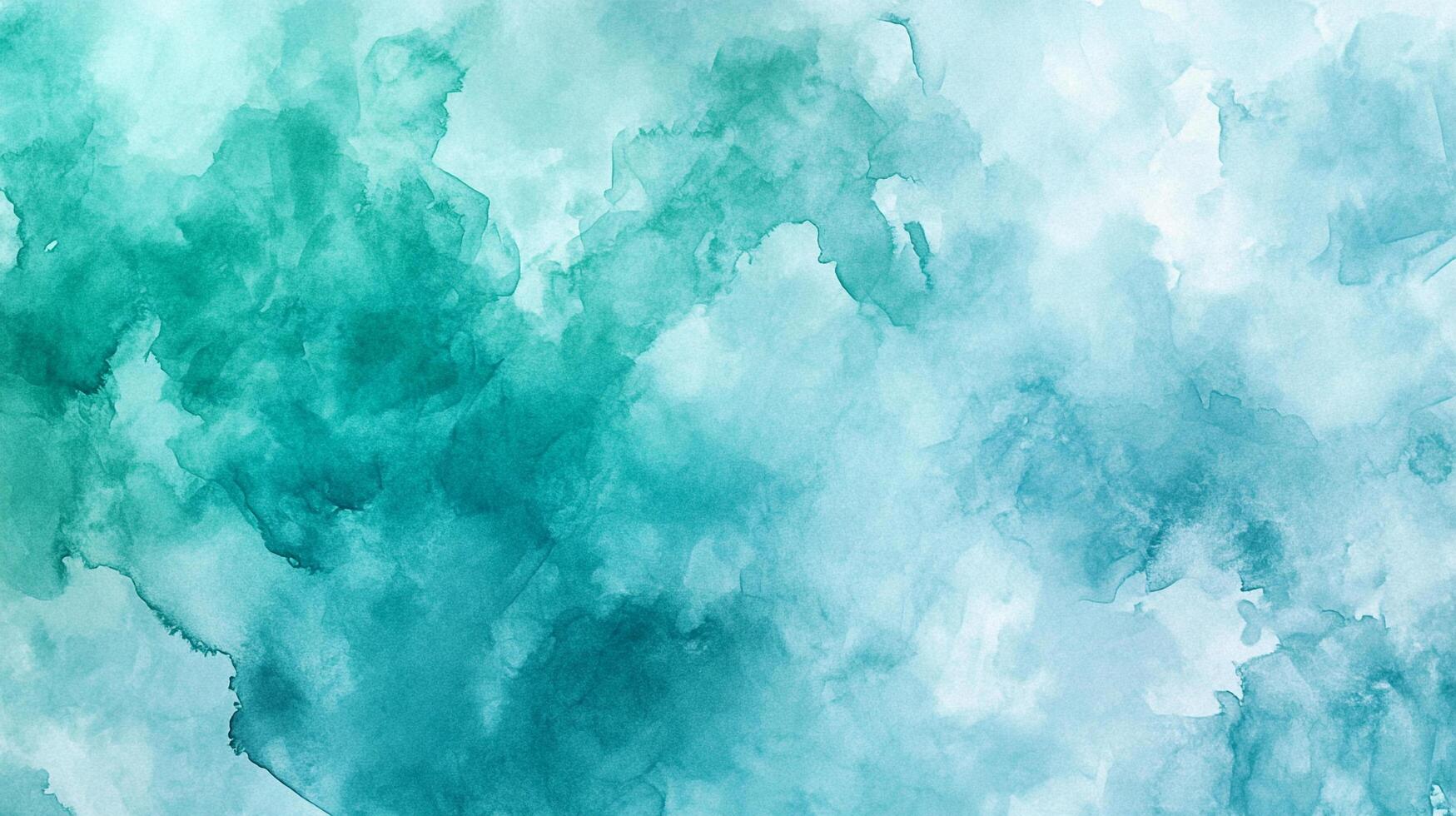 Abstract turquoise watercolor wash with blended textures. Evokes tranquility and fluidity. Perfect for backgrounds and creative projects. photo