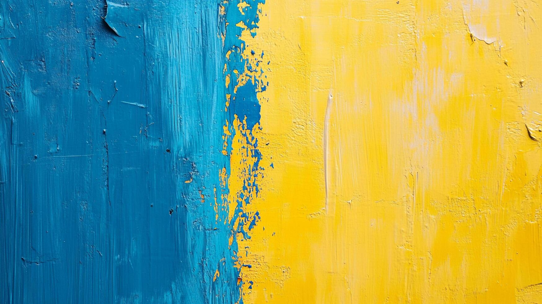 Abstract vibrant colors of blue and yellow creating a dynamic textured background, showcasing a visually striking, artistic expression. photo