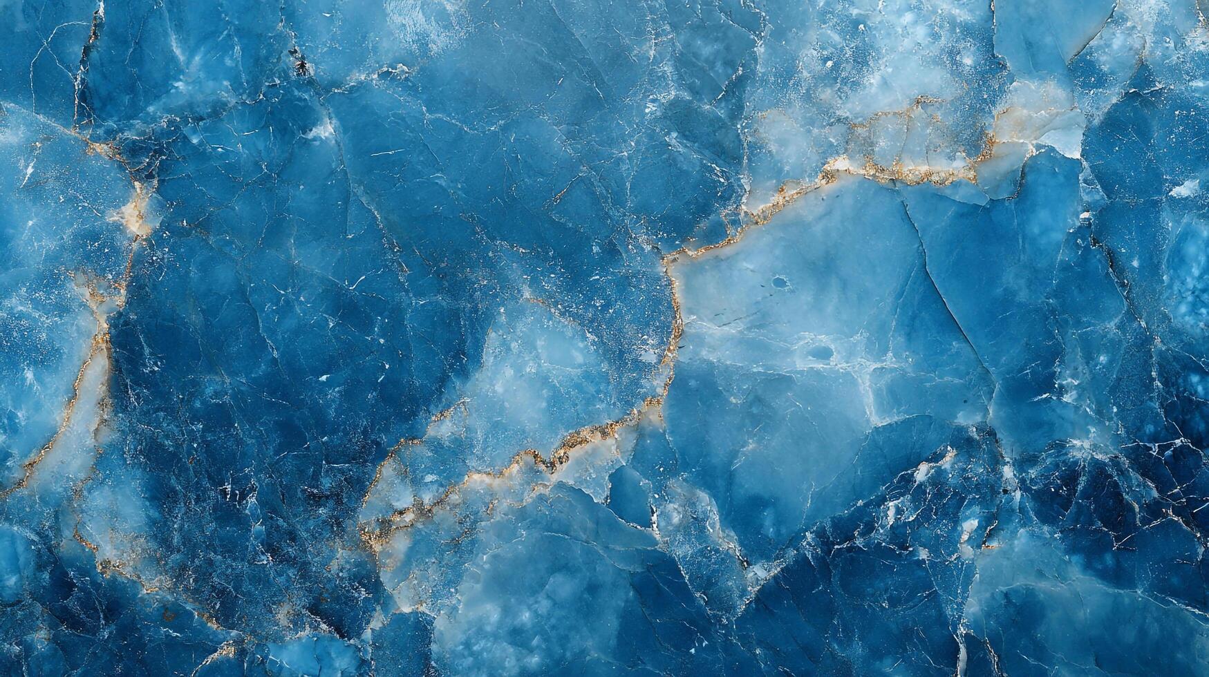 Blue marble texture with gold veins. Elegant stone surface. Luxurious and cool. Abstract pattern for design and decoration. photo
