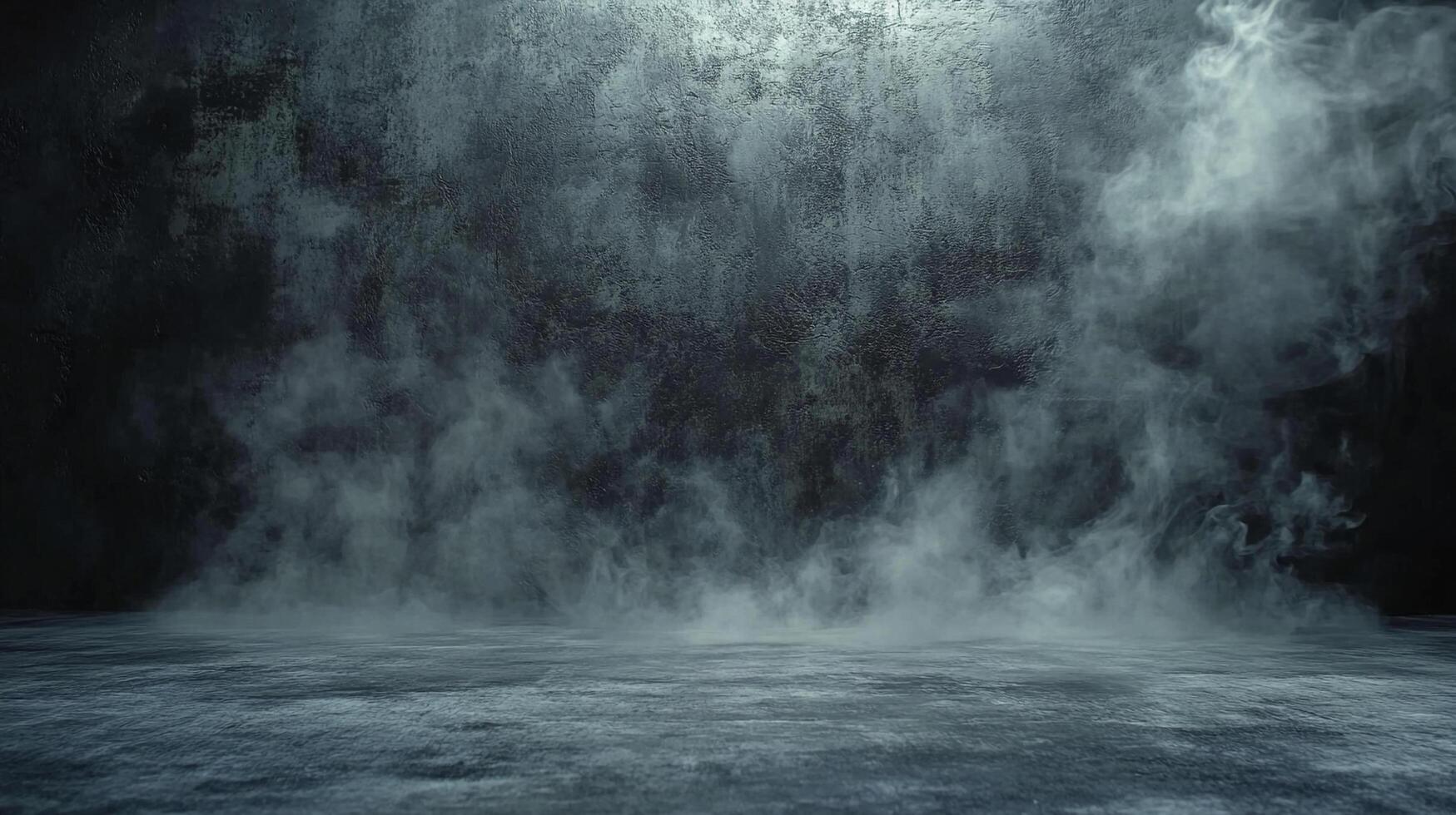 Eerie studio shot of a concrete surface with billowing smoke, ideal for showcasing products with a mysterious, modern flair. photo