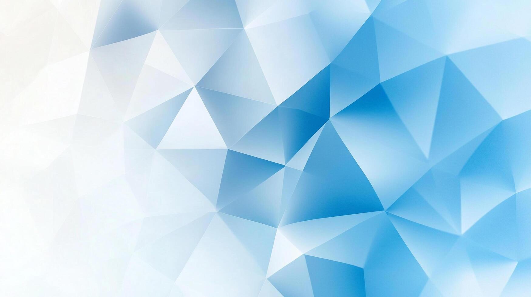 Abstract geometric pattern formed by triangles in shades of blue and white, creating a modern and clean visual experience. photo