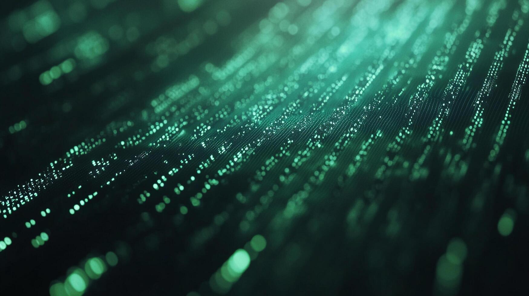 Abstract representation of data pathways. Luminescent green lines illuminate the network, implying modern technology and interconnection. photo