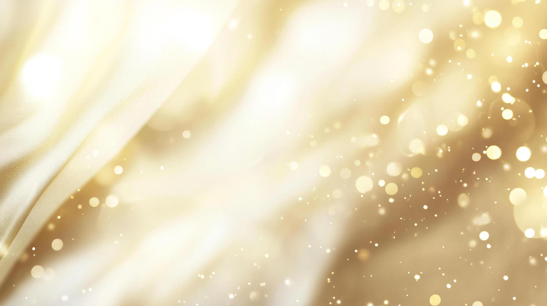 An ethereal cascade of gold light gently washes over softly draped fabric, creating a magical, dreamlike texture of highlights and shadow. photo
